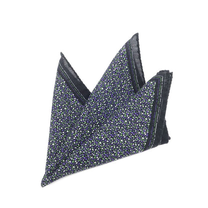 [Used] RODA Wool Silk Pocket Square Black x Purple [Condition Rank B] ​​[Men&