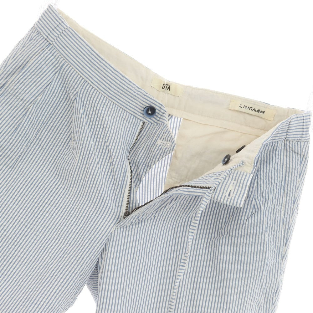 [Used] GTA Seersucker Cotton Shorts White x Blue [44] [Condition Rank B] ​​[Men&