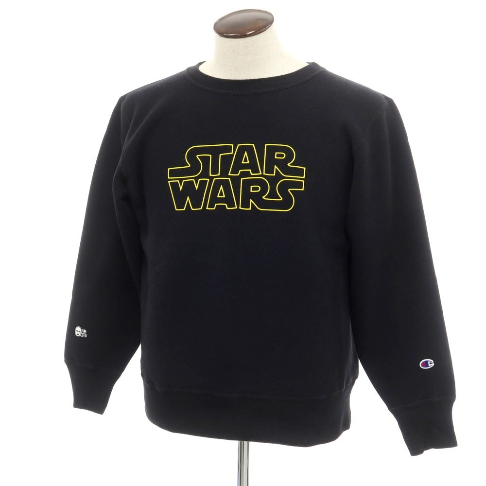 【中古】チャンピオン Champion BEAMS別注 コットンポリエステル STAR WARSロゴ クルーネック スウェット ブラック【サイズL】【BLK】【A/W】【状態ランクB】【メンズ】【758993】