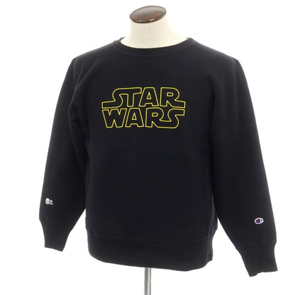 【中古】チャンピオン Champion BEAMS別注 コットンポリエステル STAR WARSロゴ クルーネック スウェット ブラック【サイズL】【BLK】【A/W】【状態ランクB】【メンズ】【758993】