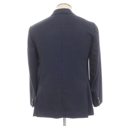 [Used] Makers Shirt Kamakura Stretch Polyester Wool Tailored Jacket Navy [46] [Condition Rank C] [Men&