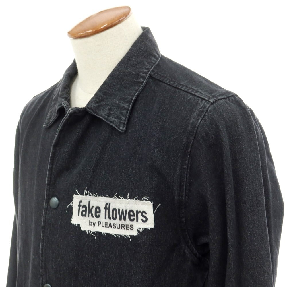 [Used] PLEASURES Denim Coach Jacket Blouson Black [M] [Condition Rank B] ​​[Men&