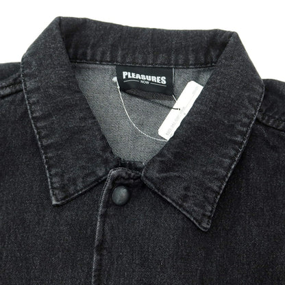 [Used] PLEASURES Denim Coach Jacket Blouson Black [M] [Condition Rank B] ​​[Men&