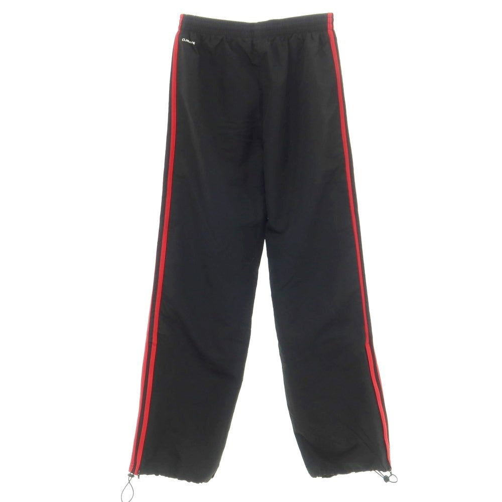 古着 adidas アディダス トラックパンツ 3ライン ブラック レッド 中古】アディダス adidas ポリエステル スリーストライプス