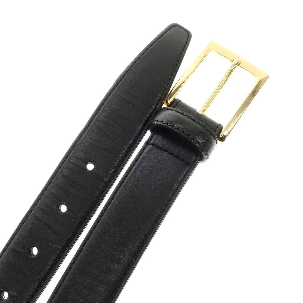 [Used] Brooks Brothers Leather Belt Black [30/75] [Condition Rank D] [Men&