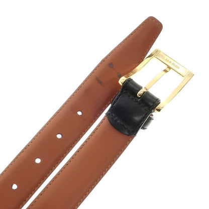 [Used] Brooks Brothers Leather Belt Black [30/75] [Condition Rank D] [Men&