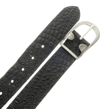 [Used] BEAMS × REGENT Crocodile embossed leather belt, black [32/80] [Condition: C] [Men&