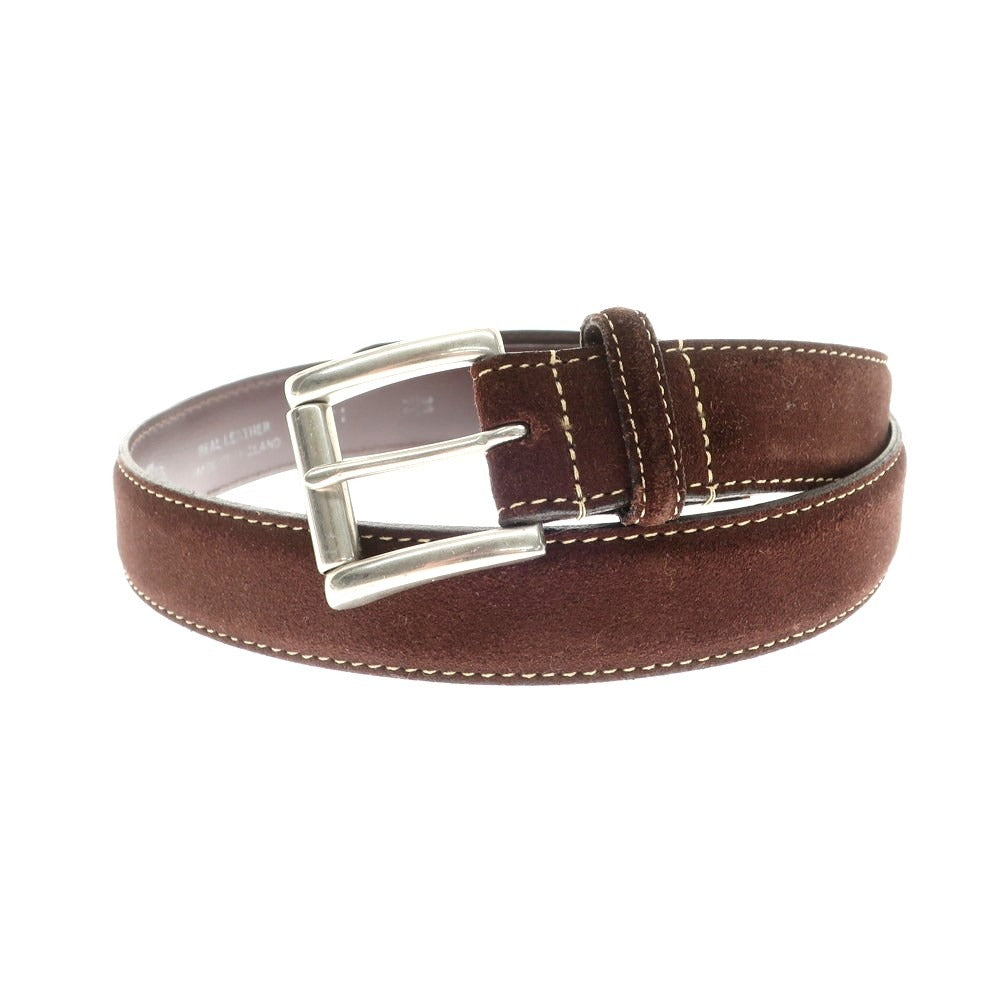 [Used] BEAUTY&amp;amp;YOUTH UNITED ARROWS Suede Leather Belt Dark Brown [30/76] [Condition Rank C] [Men&