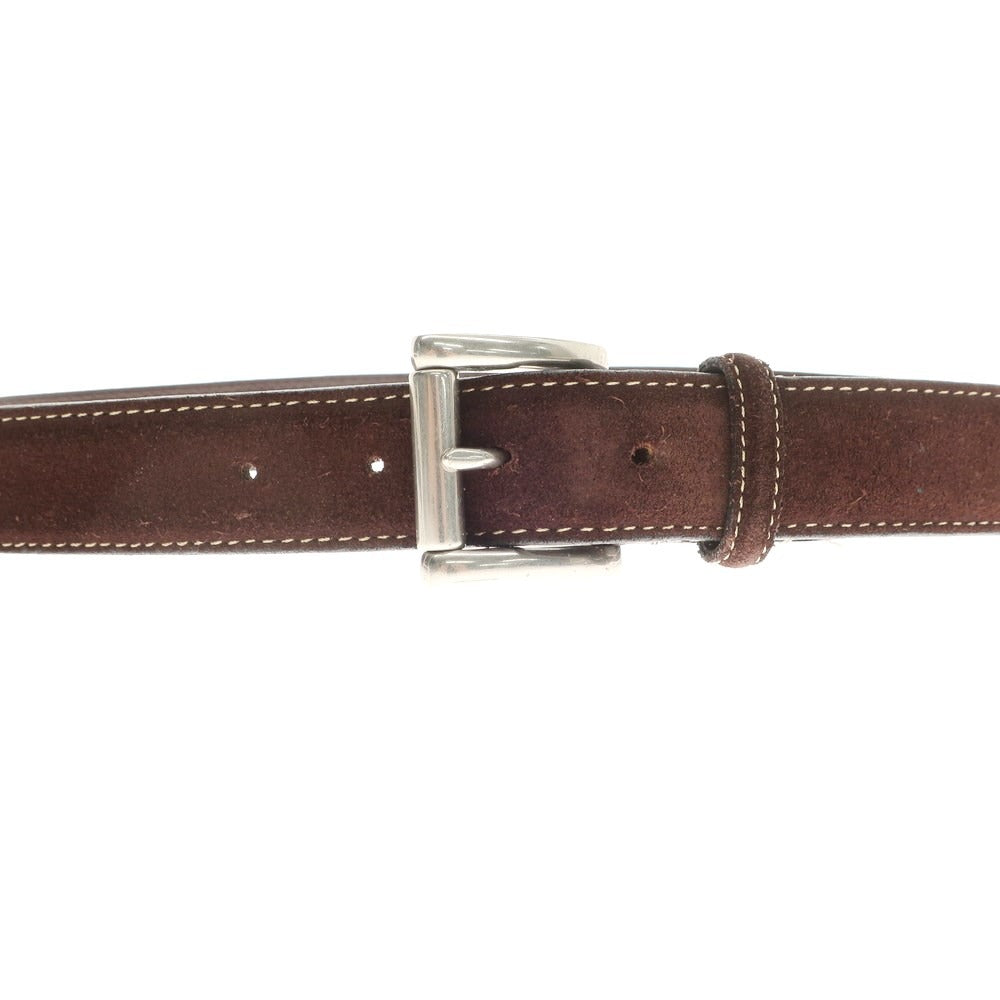 [Used] BEAUTY&amp;amp;YOUTH UNITED ARROWS Suede Leather Belt Dark Brown [30/76] [Condition Rank C] [Men&