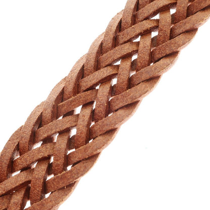 [Used] AMBOISE Leather Narrow Mesh Belt Light Brown [80] [Condition Rank C] [Men&