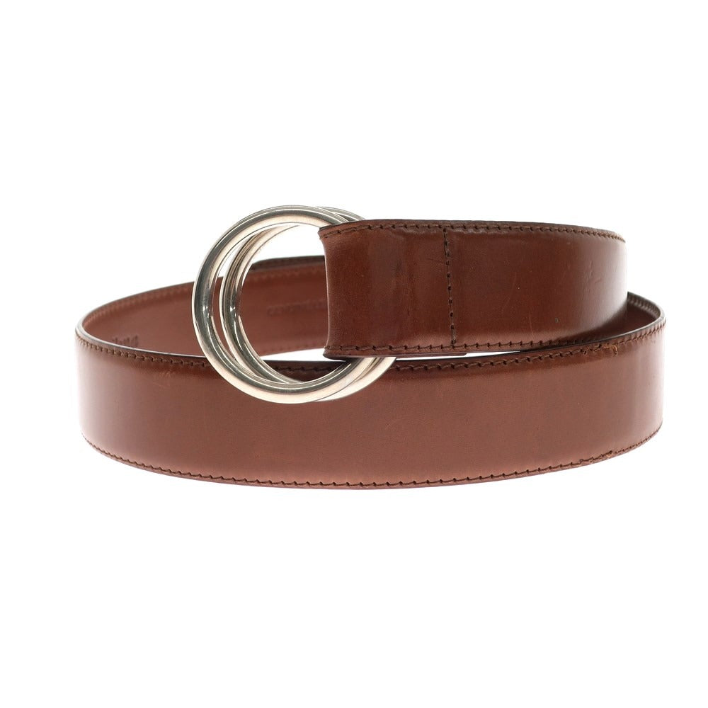 [Used] Guercilena Leather Double Ring Belt Brown [30] [Condition Rank C] [Men&