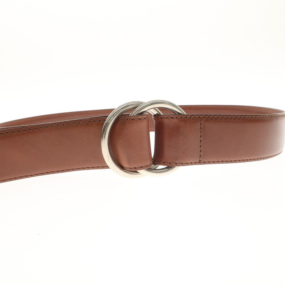 [Used] Guercilena Leather Double Ring Belt Brown [30] [Condition Rank C] [Men&