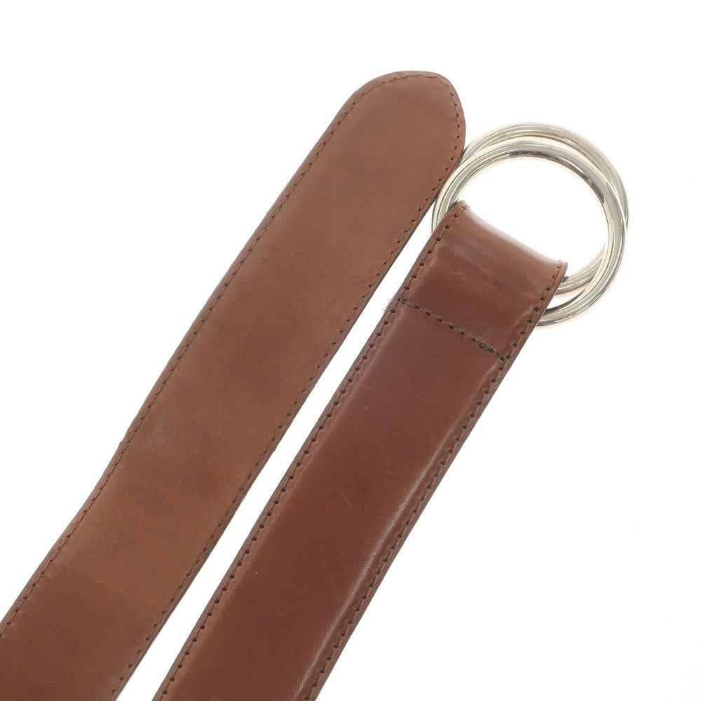 [Used] Guercilena Leather Double Ring Belt Brown [30] [Condition Rank C] [Men&