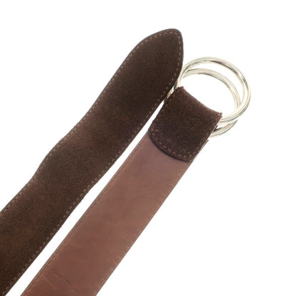 [Used] Guercilena Suede Leather Double Ring Belt Dark Brown [30] [Condition Rank C] [Men&