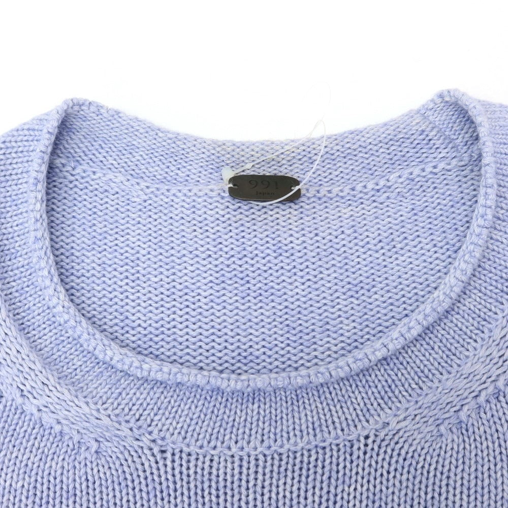 【中古】ナインナインワン ジャパン 991 Japan ミドルゲージコットンカシミヤ クルーネックニット ライトブルー【 46 】【 状態ランクD 】【 メンズ 】 [EPD]