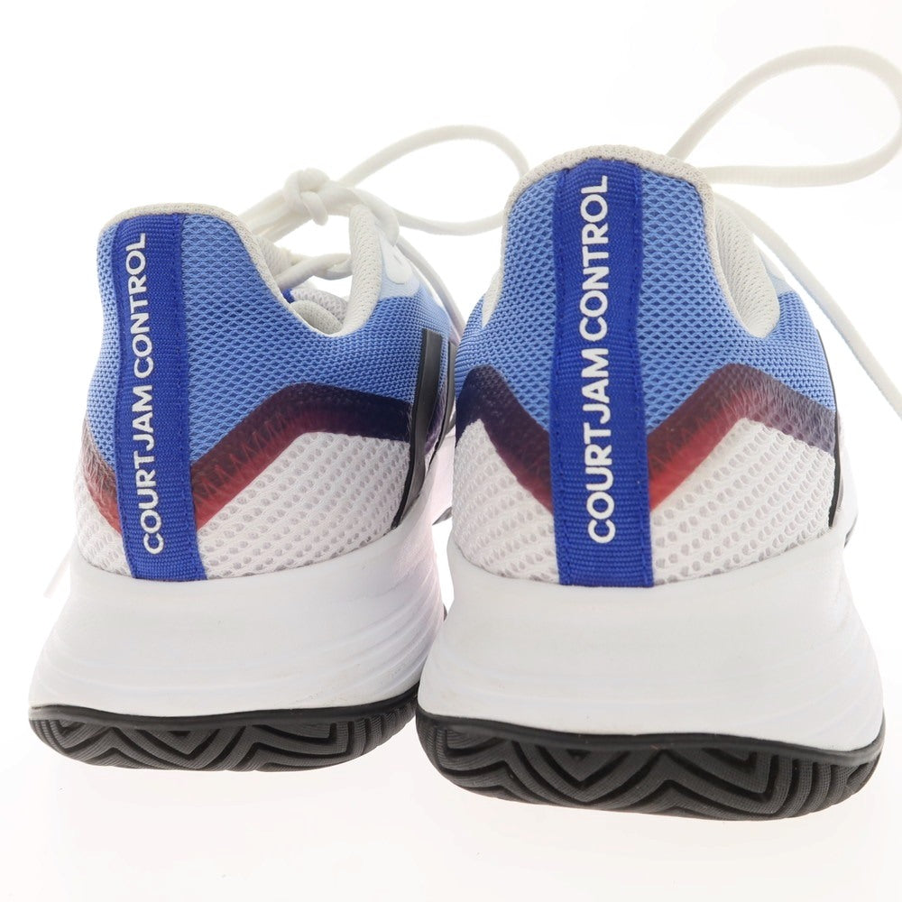 【中古】アディダス adidas COURTJAM CONTROL メッシュ ローカット スニーカー ホワイトxブルー【 27cm 】【 状態ランクB 】【 メンズ 】