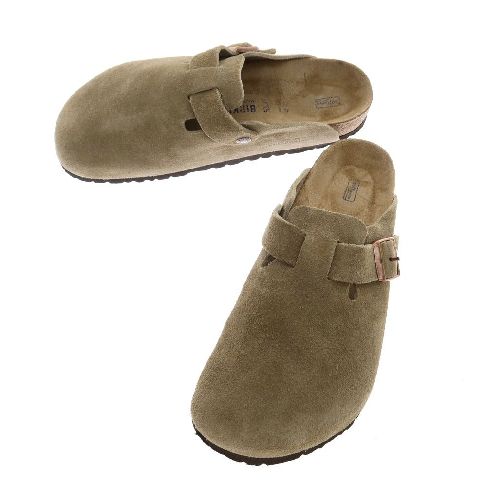 【中古】ビルケンシュトック BIRKENSTOCK ボストン スエード サンダル トープ【 41 】【 状態ランクC 】【 メンズ 】