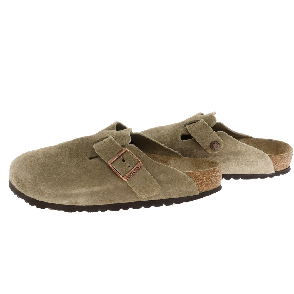 【中古】ビルケンシュトック BIRKENSTOCK ボストン スエード サンダル トープ【 41 】【 状態ランクC 】【 メンズ 】