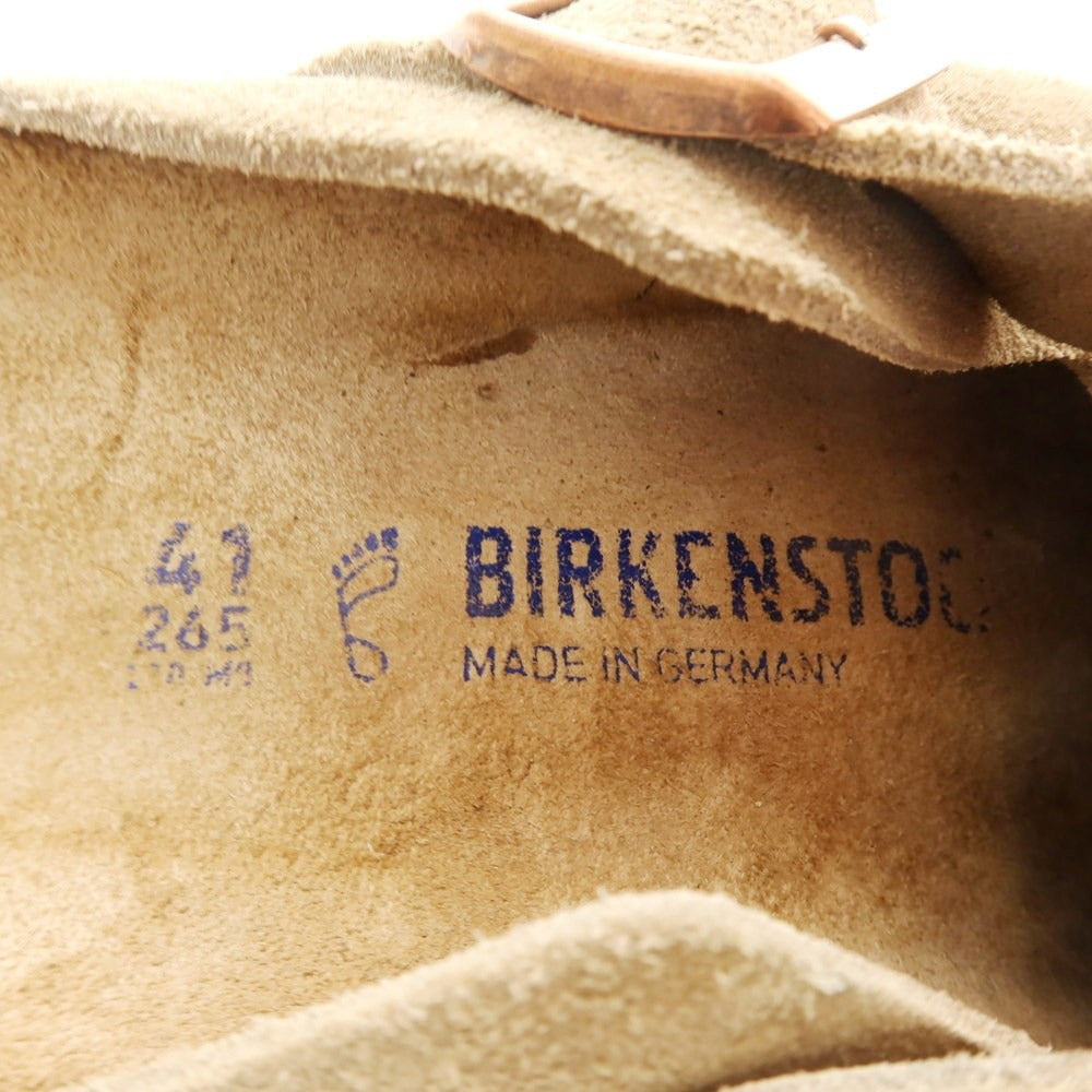 【中古】ビルケンシュトック BIRKENSTOCK ボストン スエード サンダル トープ【 41 】【 状態ランクC 】【 メンズ 】