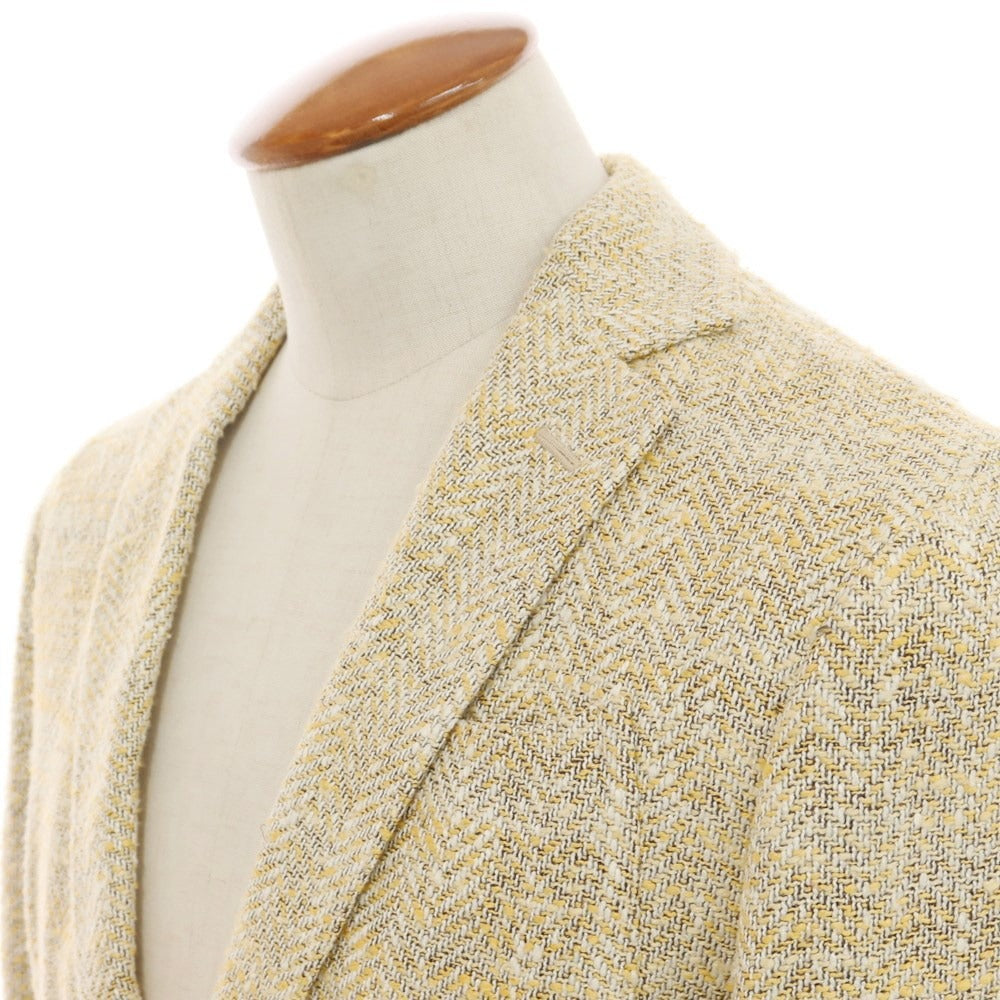 [Used] Ernesto GFB Silk Cotton Casual Jacket Beige x Yellow x White [46] [Condition Rank A] [Men&