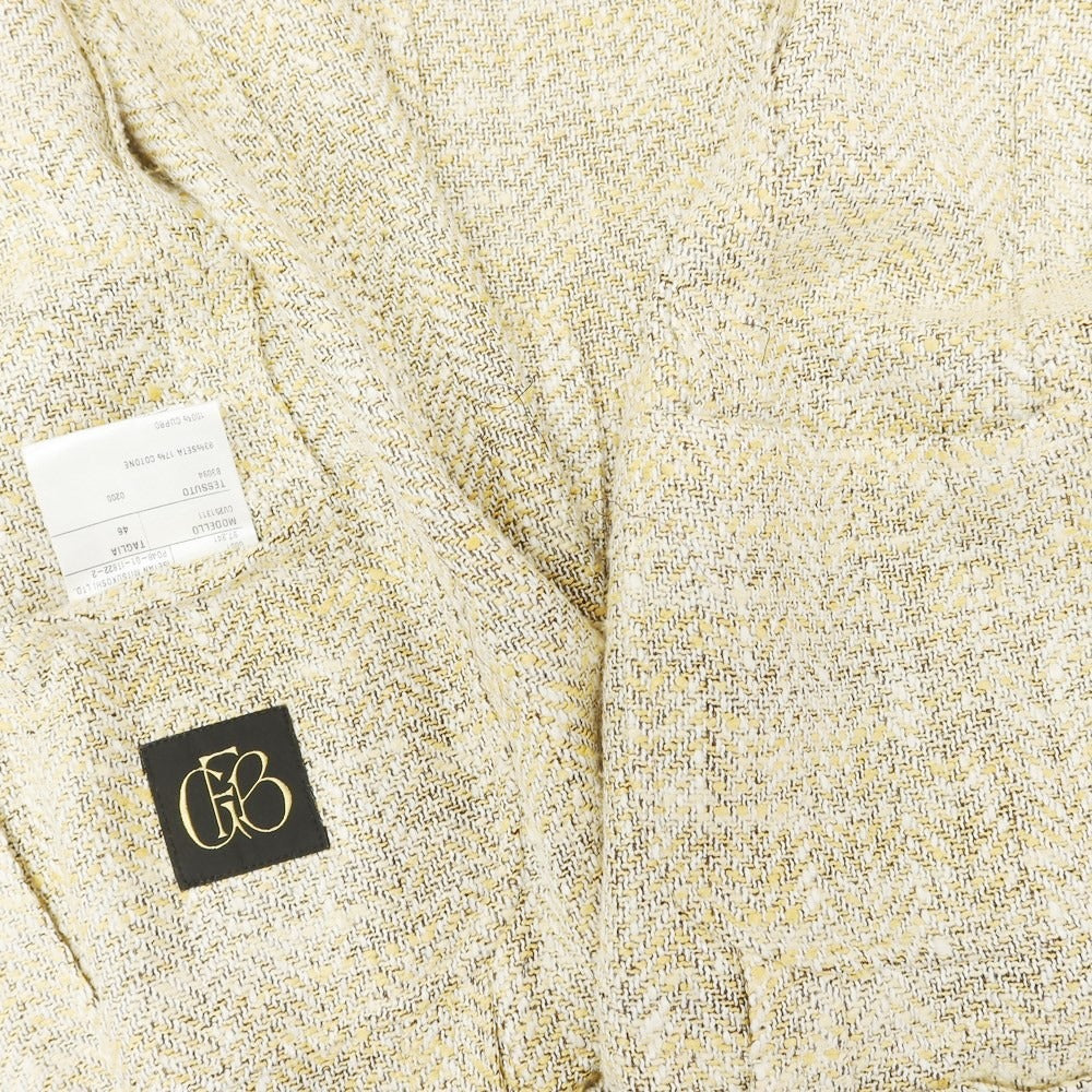 [Used] Ernesto GFB Silk Cotton Casual Jacket Beige x Yellow x White [46] [Condition Rank A] [Men&