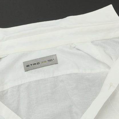 [Used] ETRO Cotton Semi-wide Collar Casual Shirt White [Size 39] [WHT] [S/S/A/W] [Condition Rank C] [Men&