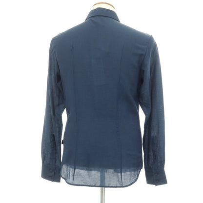 [Used] Just Cavalli Cotton Silk Regular Collar Casual Shirt Navy x Black [Size 48] [NVY] [S/S/A/W] [Condition Rank A] [Men&