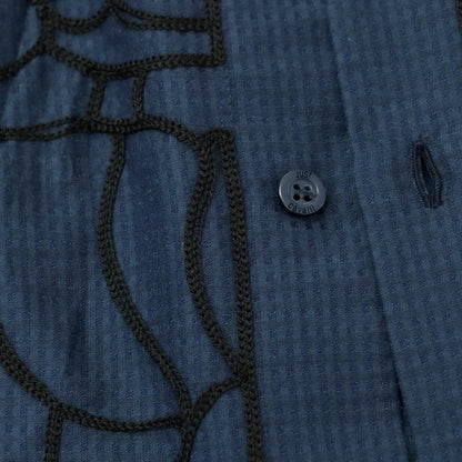 [Used] Just Cavalli Cotton Silk Regular Collar Casual Shirt Navy x Black [Size 48] [NVY] [S/S/A/W] [Condition Rank A] [Men&