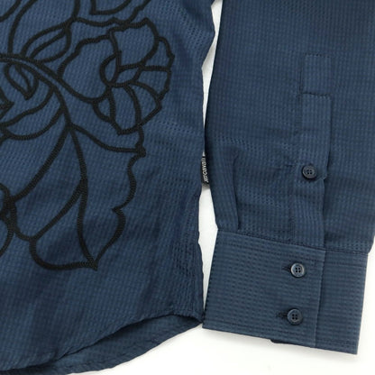 [Used] Just Cavalli Cotton Silk Regular Collar Casual Shirt Navy x Black [Size 48] [NVY] [S/S/A/W] [Condition Rank A] [Men&