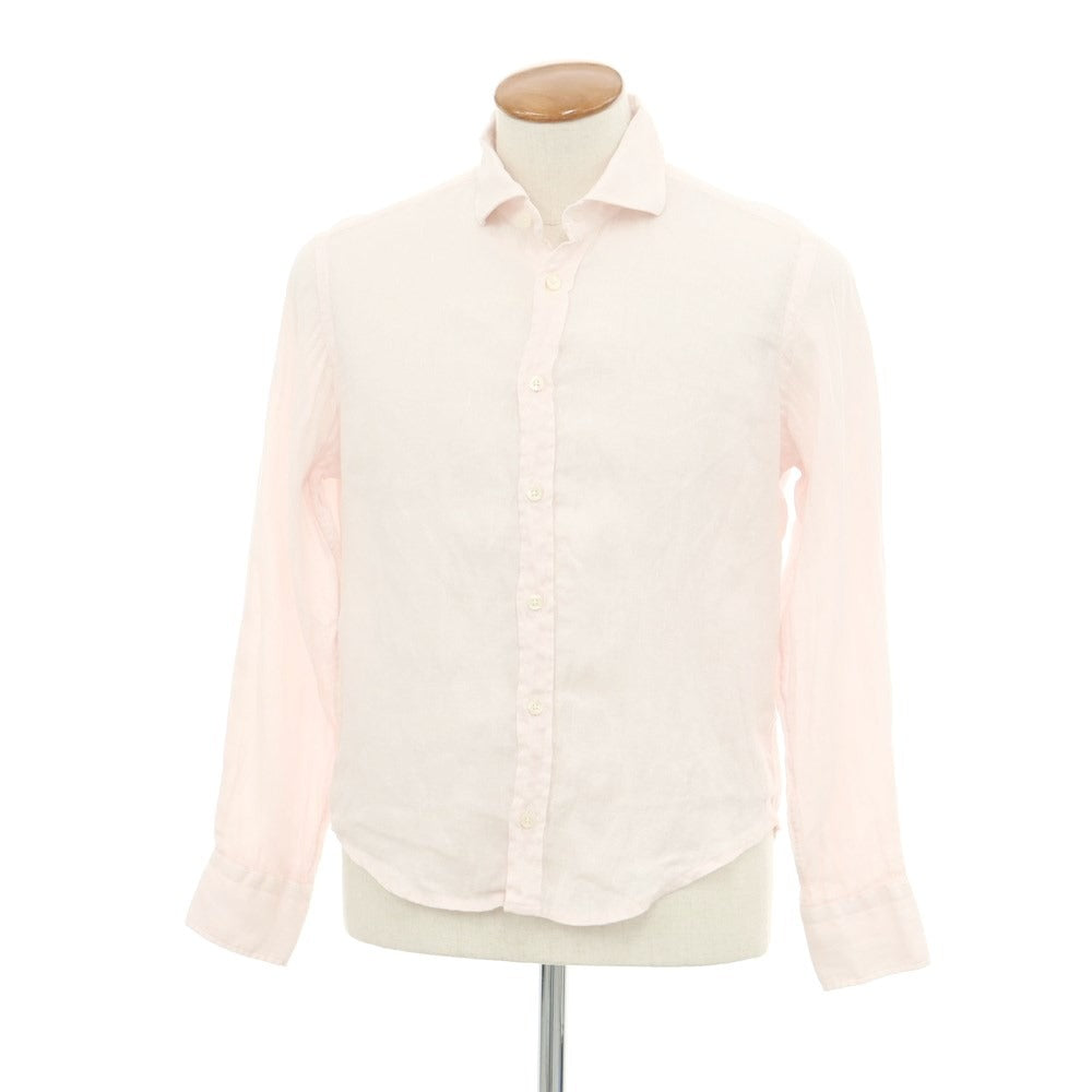 [Used] BARONIO Linen Wide Collar Casual Shirt Light Pink [Size M] [PNK] [S/S] [Condition Rank C] [Men&