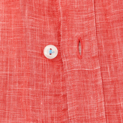 [Used] SEEKER GROOVE Linen Horizontal Collar Casual Shirt Red [Size S] [RED] [S/S] [Condition Rank C] [Men&