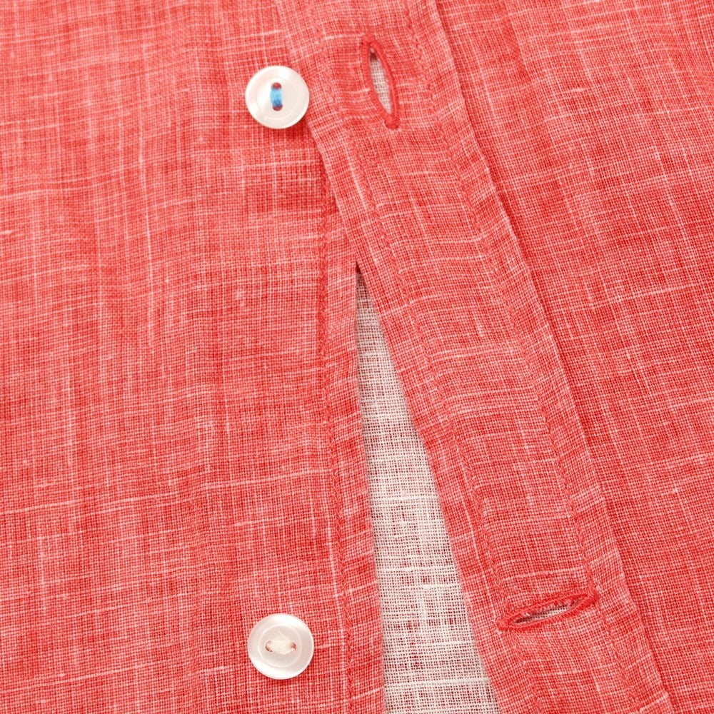 [Used] SEEKER GROOVE Linen Horizontal Collar Casual Shirt Red [Size S] [RED] [S/S] [Condition Rank C] [Men&