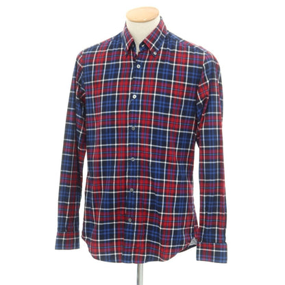 [Used] HUGO BOSS Cotton Button-down Casual Shirt Navy x Red x Blue [Size S] [NVY] [S/S/A/W] [Condition Rank C] [Men&