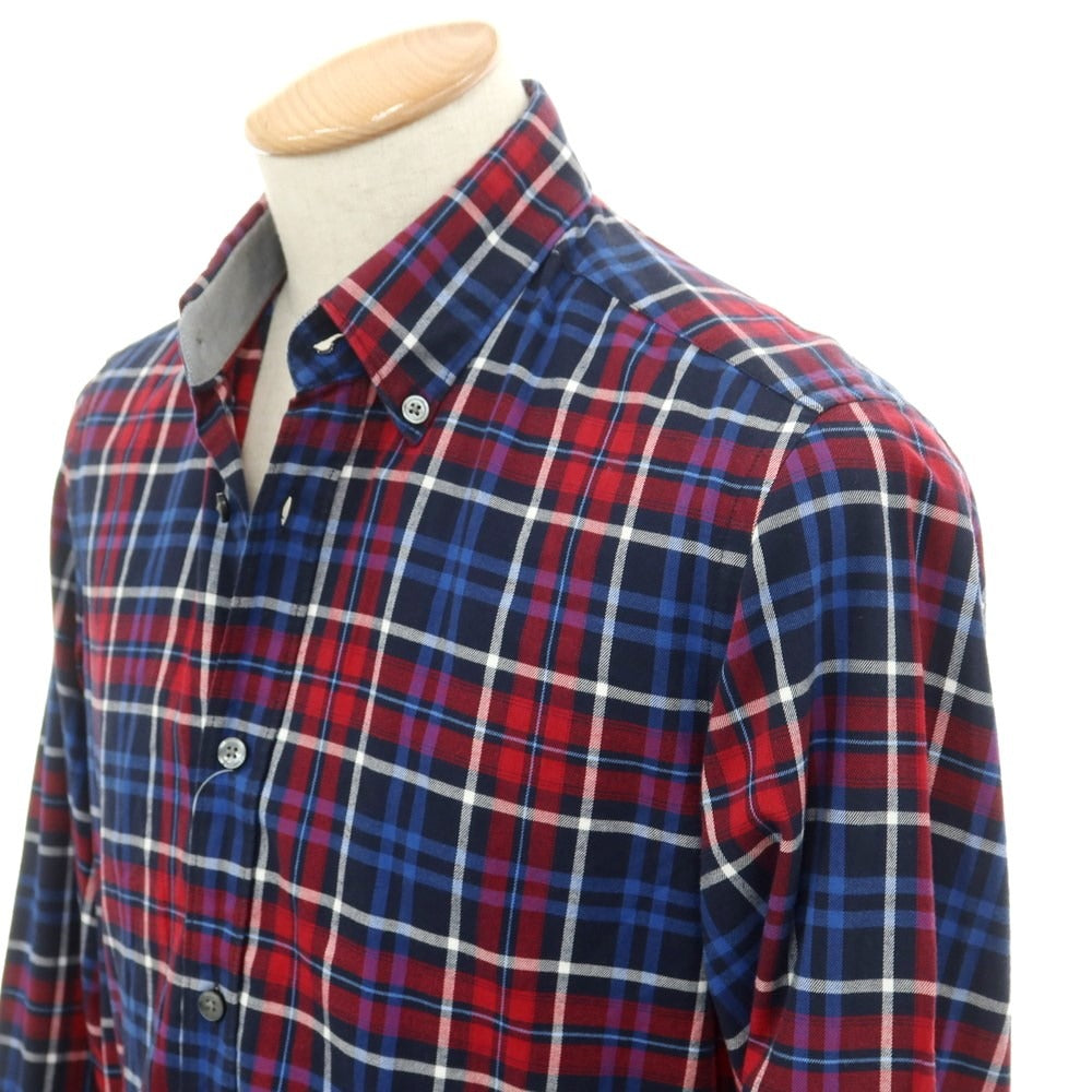 [Used] HUGO BOSS Cotton Button-down Casual Shirt Navy x Red x Blue [Size S] [NVY] [S/S/A/W] [Condition Rank C] [Men&