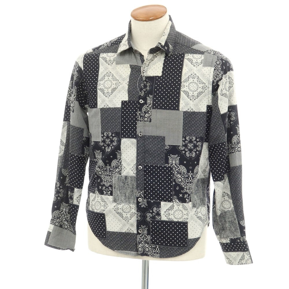 [Used] Liberty Rose Cotton All-over Pattern Casual Shirt Black x White [Size 39] [BLK] [S/S/A/W] [Condition Rank C] [Men&