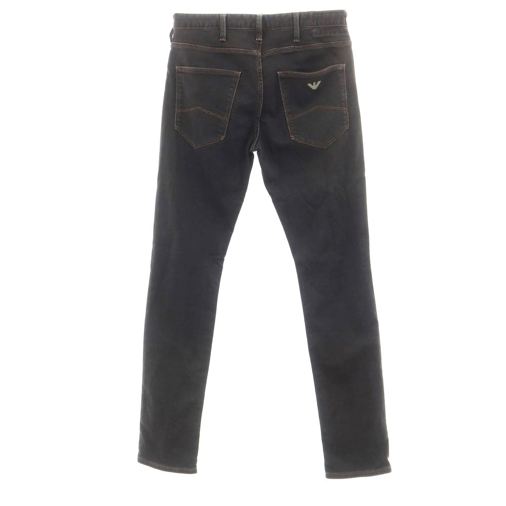 【中古】アルマーニ ジーンズ ARMANI JEANS ジャージー デニムパンツ ジーンズ ブラック系【 29 】【 状態ランクC 】【 メンズ 】