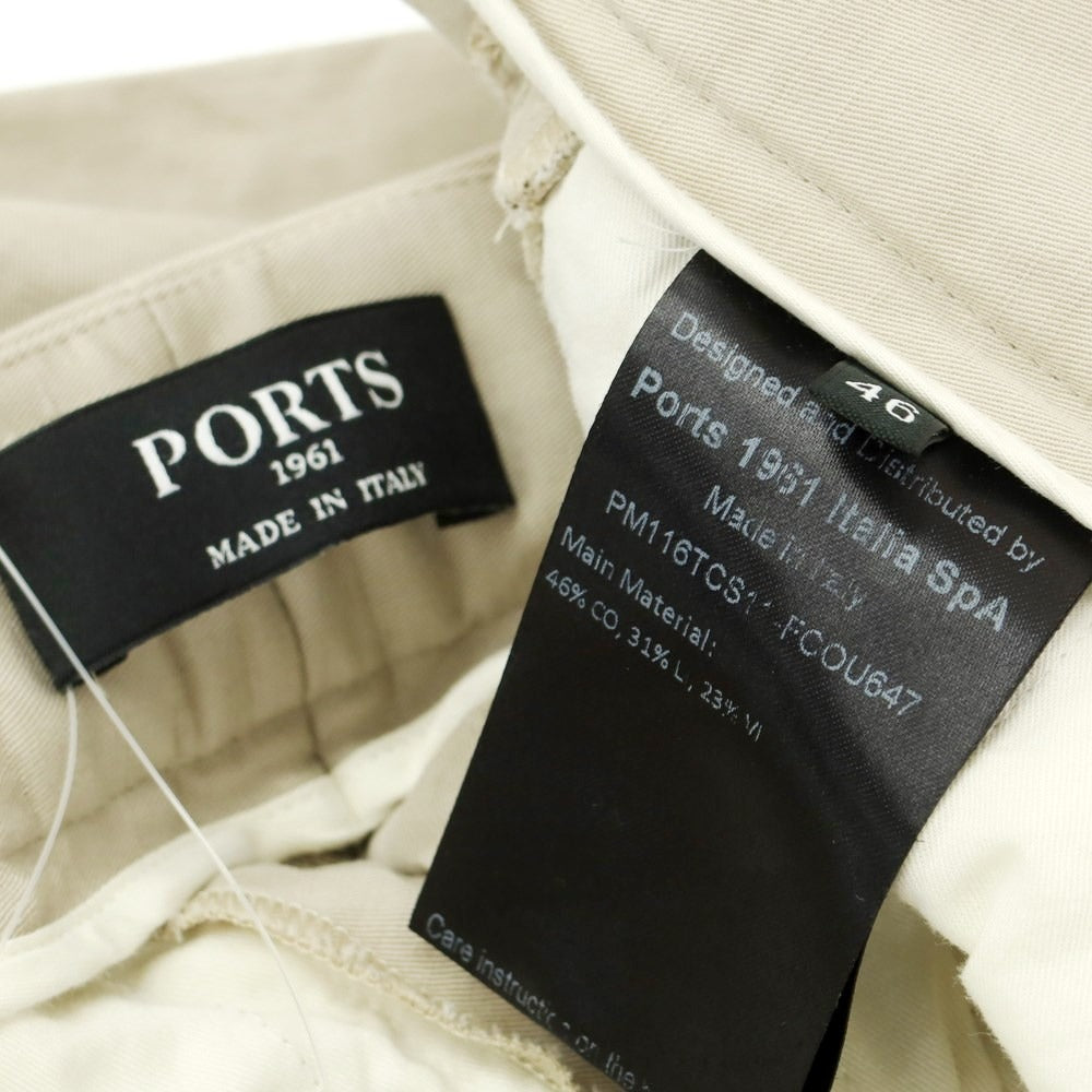 [Used] PORTS 1961 Cotton Linen Rayon Side Line Shorts Sand Beige [46] [Condition Rank B] ​​[Men&