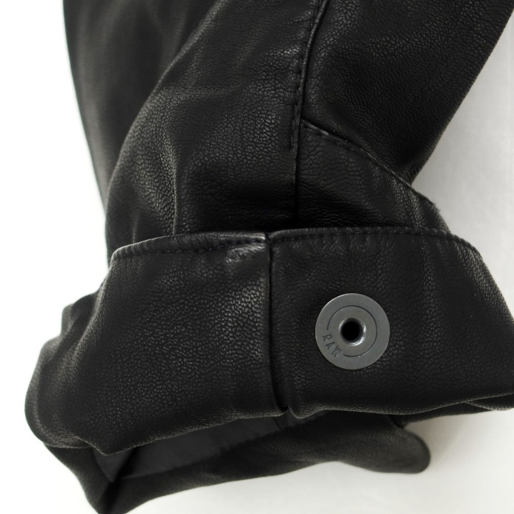 【中古】【未使用】ジースターロウ G-STAR RAW レーヨンポリエステル フェイクレザー ジップアップ ブルゾン ブラック【 XS 】【 状態ランクS 】【 メンズ 】 [EPD]