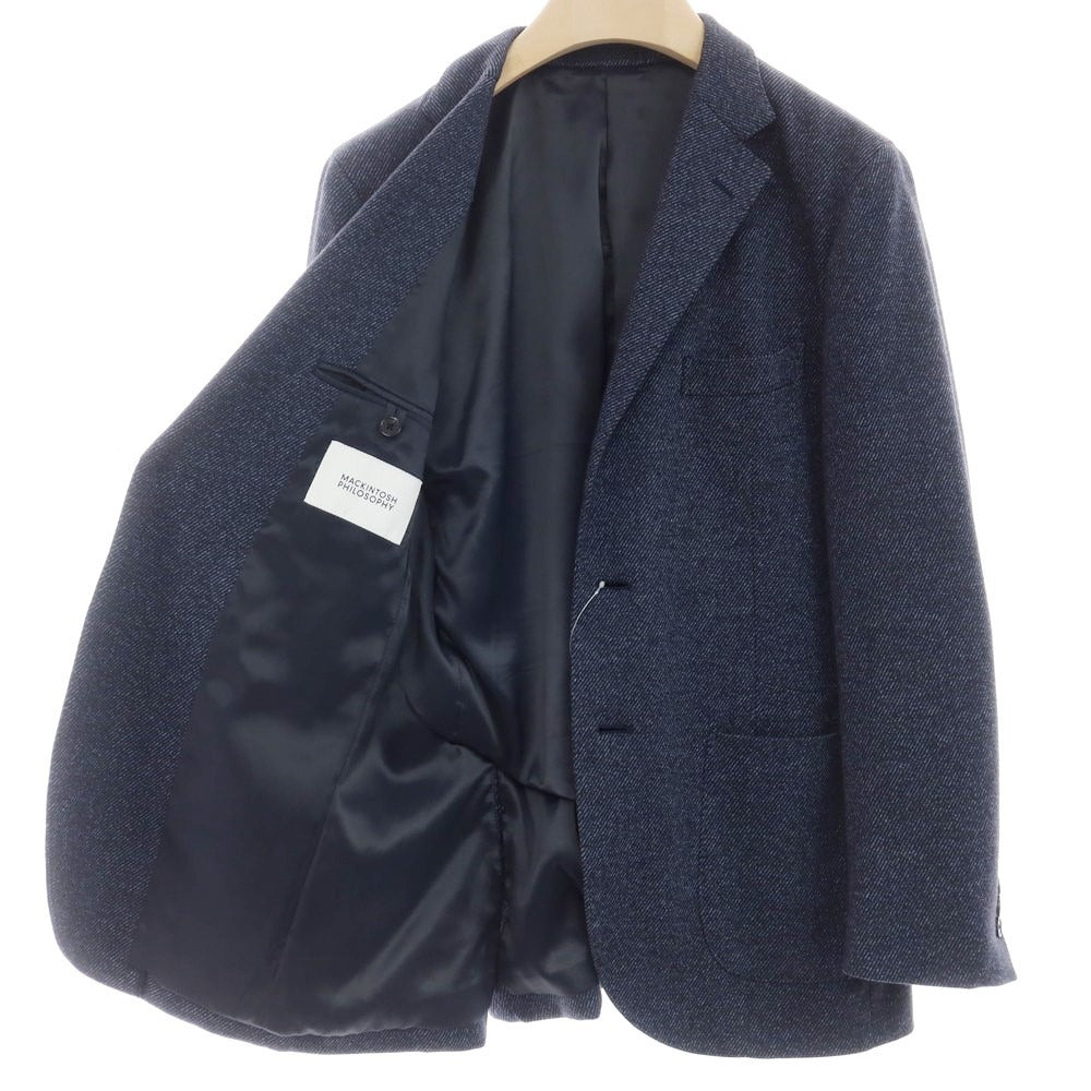 【中古】マッキントッシュフィロソフィー MACKINTOSH PHILOSOPHY ストレッチ コットンウール 2つボタンスーツ ネイビーxダークブルー【 40 】【 状態ランクB 】【 メンズ 】