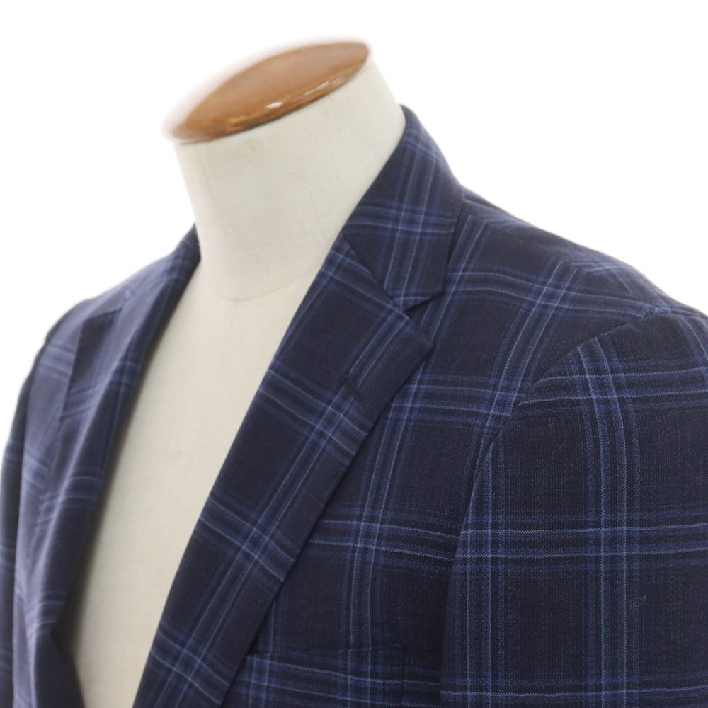 [Used] Simplicite Wool Check Tailored Jacket Navy [46] [Condition Rank B] ​​[Men&