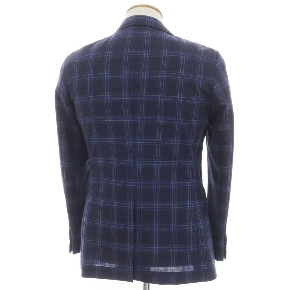 [Used] Simplicite Wool Check Tailored Jacket Navy [46] [Condition Rank B] ​​[Men&