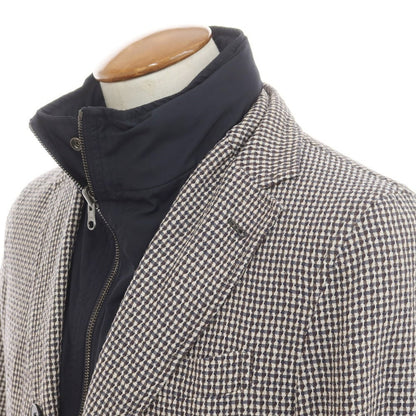 [Used] LARDINI reversible flex cotton casual jacket, off-white x navy x dark brown [48] [Condition rank B] ​​[Men&