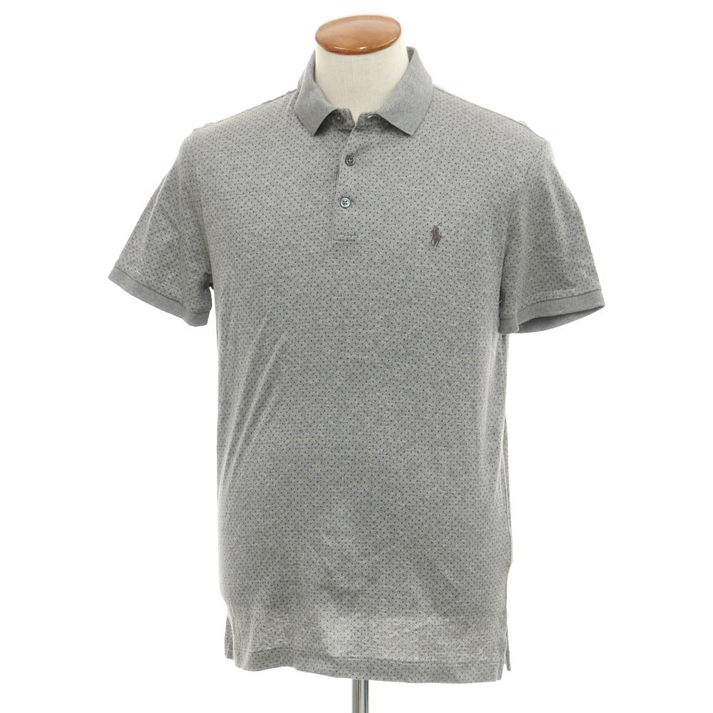 [Used] Ralph Lauren Cotton Polka Dot Short Sleeve Polo Shirt Grey [M] [Condition Rank B] ​​[Men&