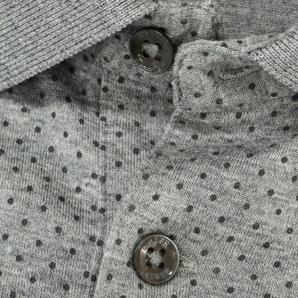 [Used] Ralph Lauren Cotton Polka Dot Short Sleeve Polo Shirt Grey [M] [Condition Rank B] ​​[Men&