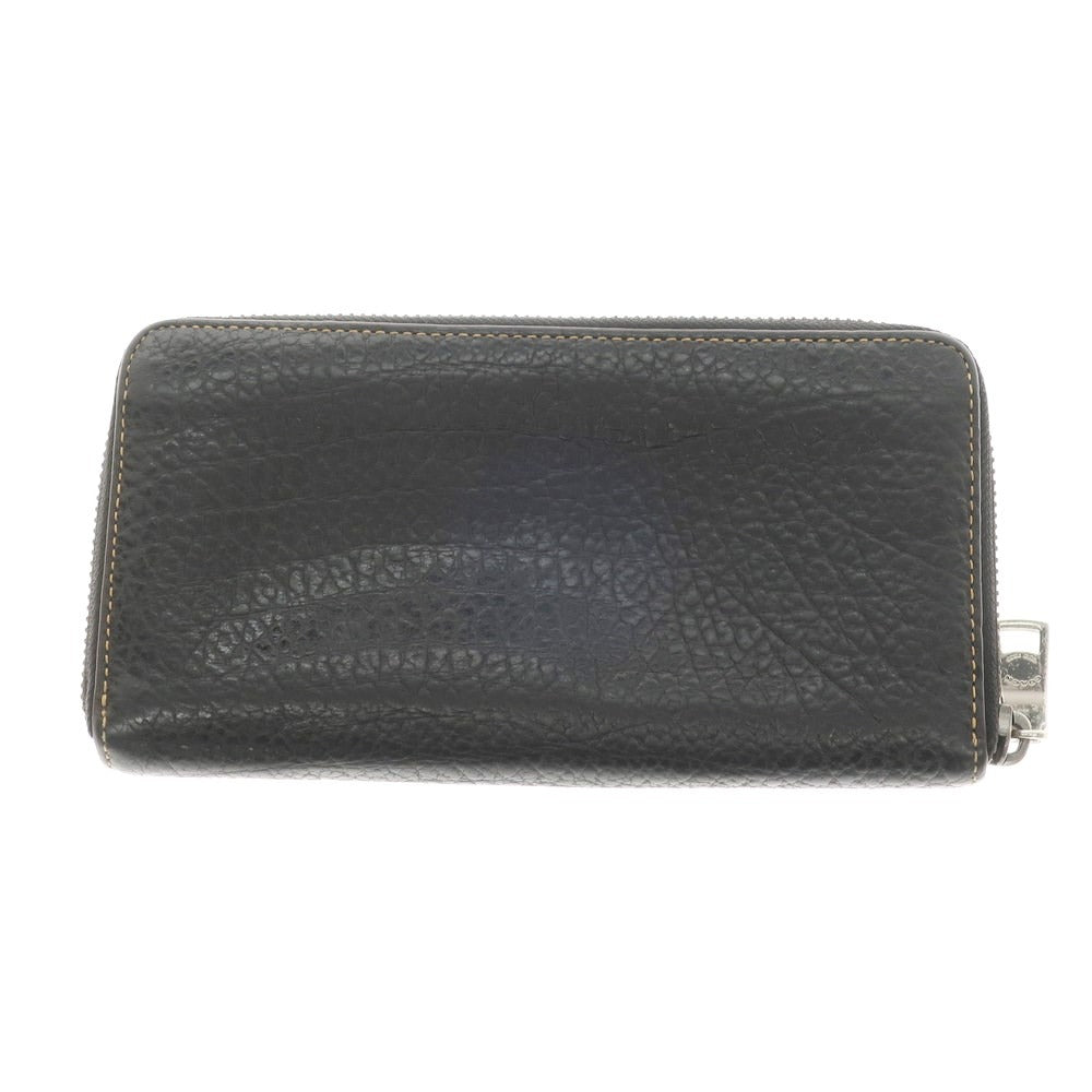 [Used] Coach Leather Round Zip Long Wallet Black [Condition Rank B] ​​[Men&