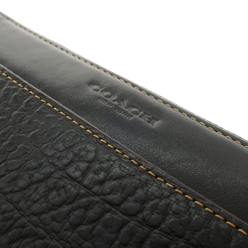 [Used] Coach Leather Round Zip Long Wallet Black [Condition Rank B] ​​[Men&