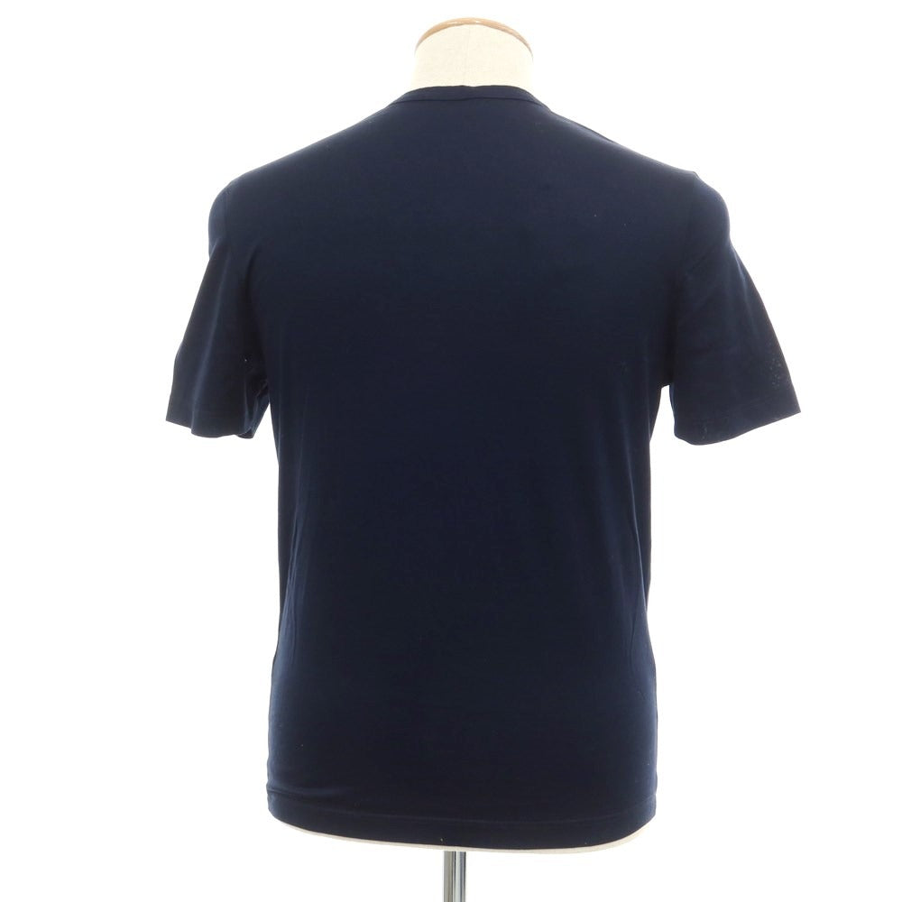 [Used] GRAN SASSO Cotton Henley Neck Short Sleeve T-Shirt Navy [Size 44] [NVY] [S/S] [Condition Rank B] ​​[Men&