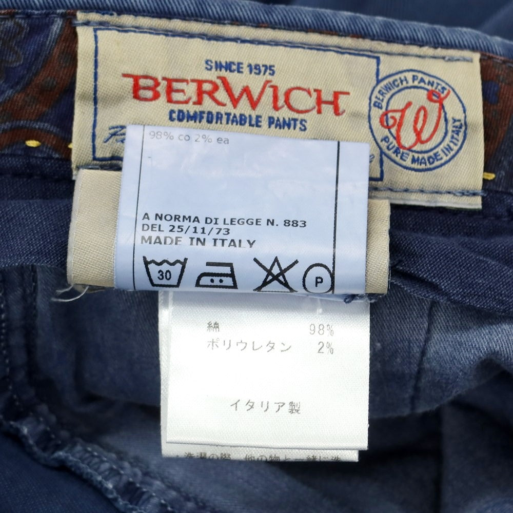 [Used] BERWICH cotton twill casual slacks
 Light Navy [42] [Condition Rank C] [Men&