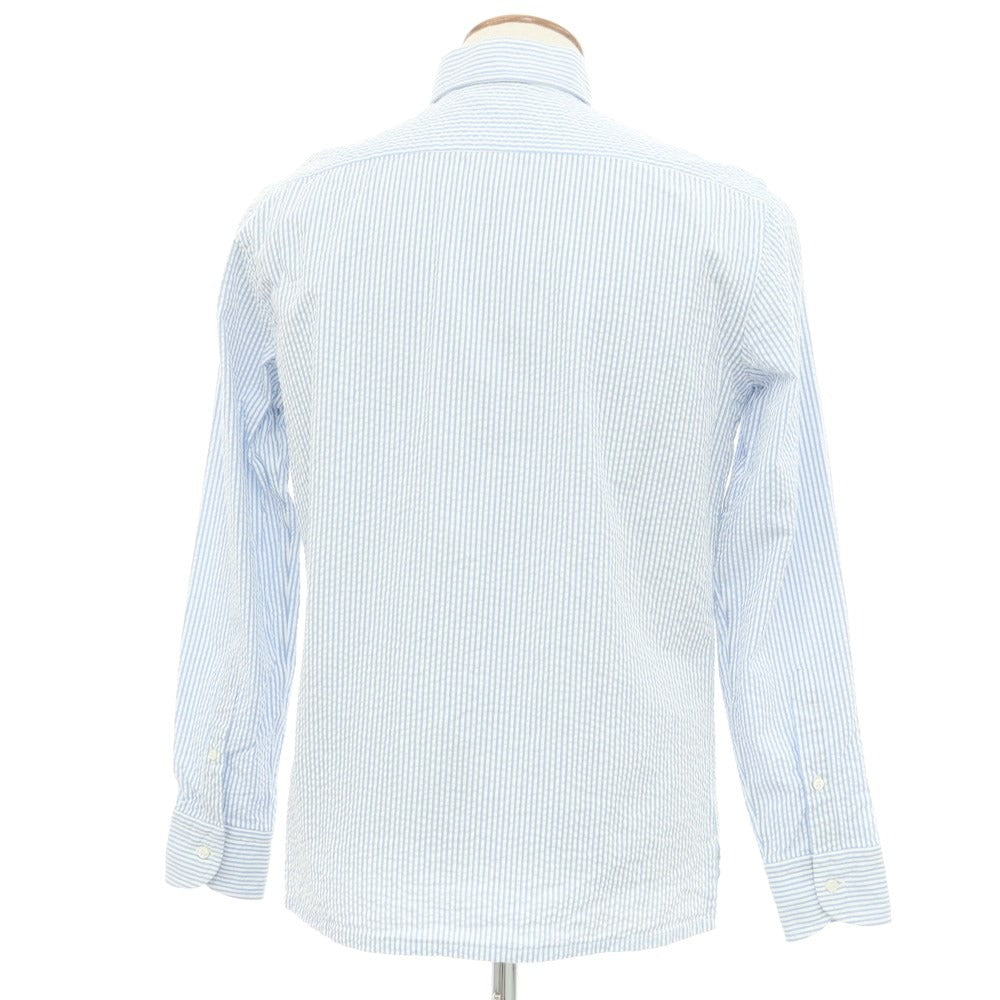 [Used] GUY ROVER Cotton Soccer Button-down Casual Shirt White x Light Blue [Size M] [BLU] [S/S] [Condition Rank B] ​​[Men&