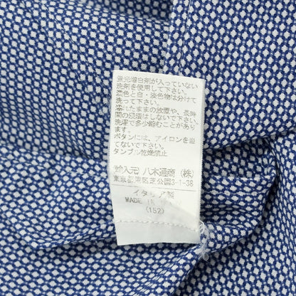 [Used] ORIAN Cotton Horizontal Collar Casual Shirt Navy x White [Size not specified (approximately M)] [NVY] [S/S/A/W] [Condition Rank C] [Men&